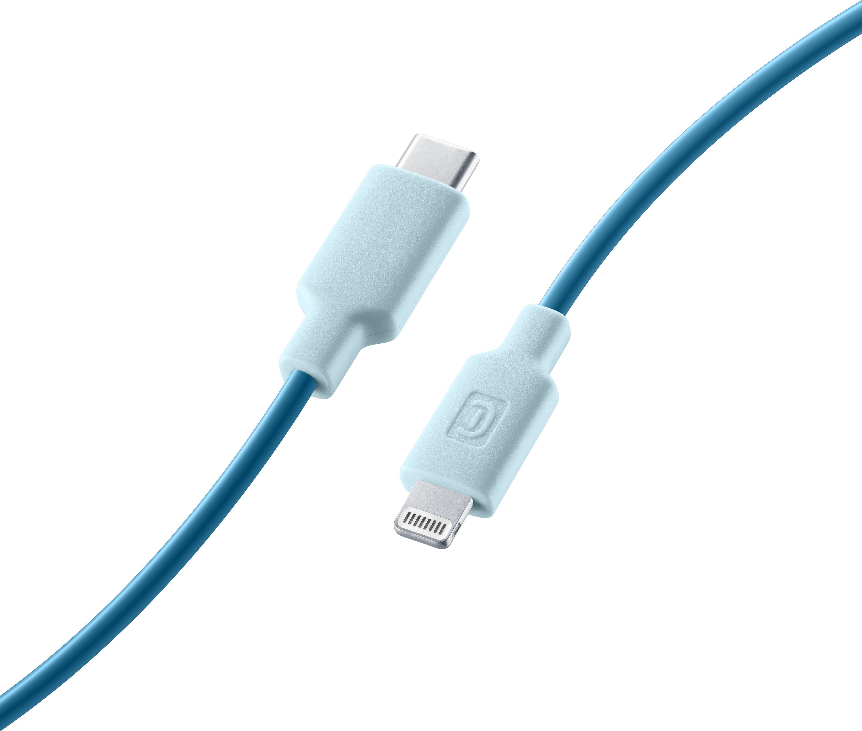 Cellularline Stylecolor Cable 100cm - USB-C to Lightning Cavo colorato da USB-C a Lightning
