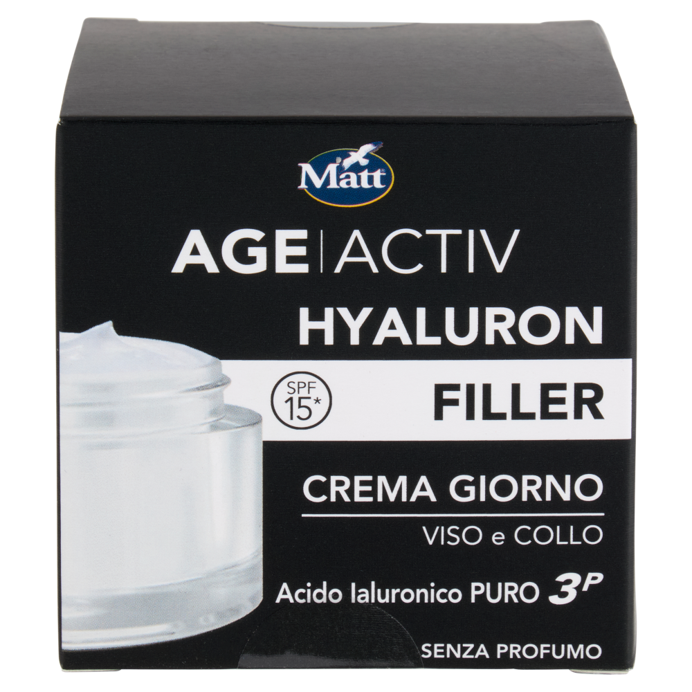 Matt Age Activ Hyaluron Filler Crema Giorno Viso e Collo SPF 15* Acido Ialuronico Puro 3P 50 ml