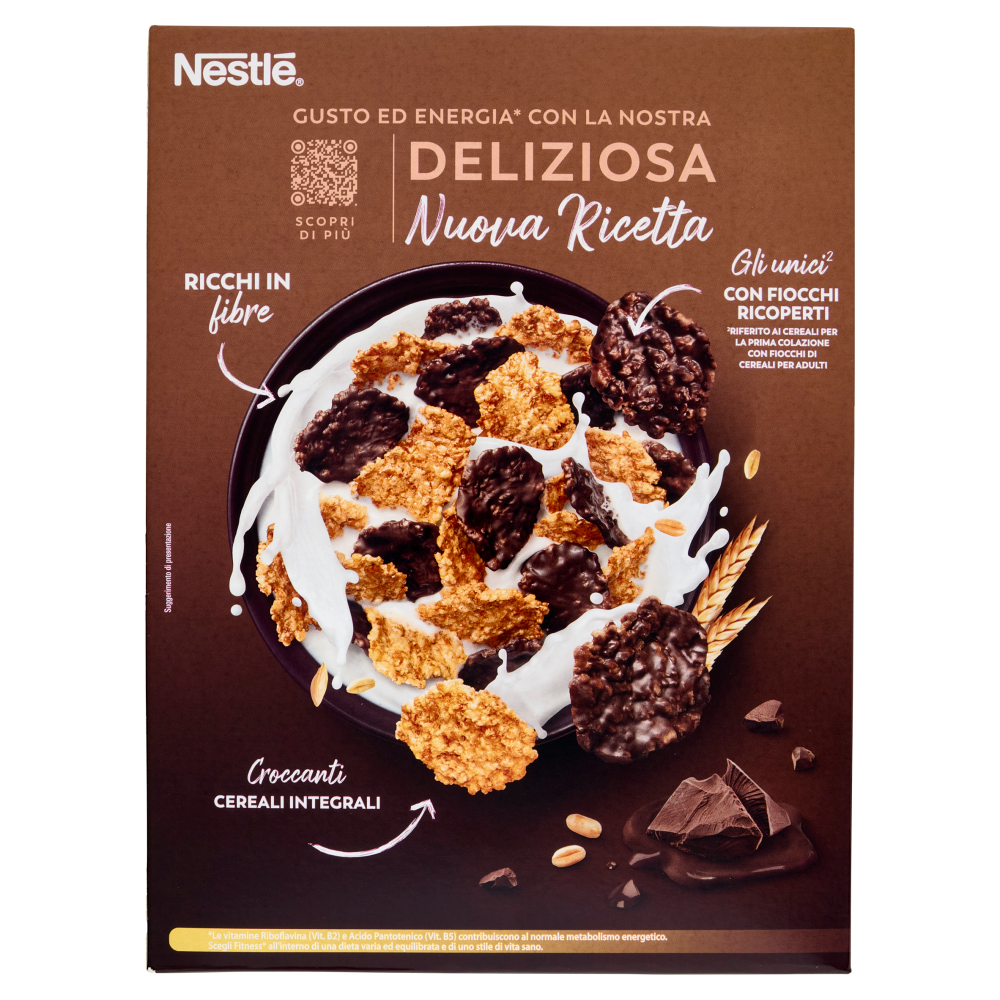 FITNESS Cioccolato Fondente Cereali Integrali con Fiocchi al Cioccolato 375g