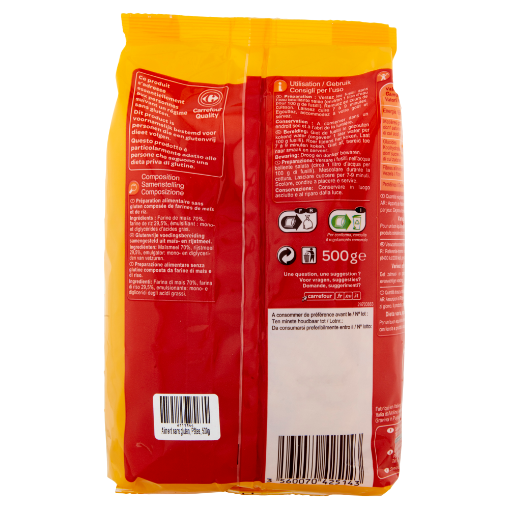 Carrefour Fusilli No Gluten!* 500 g