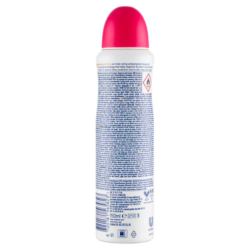 Dove advanced Care go fresh dragon fruit & coconut cream scent anti-perspirant 150 ml