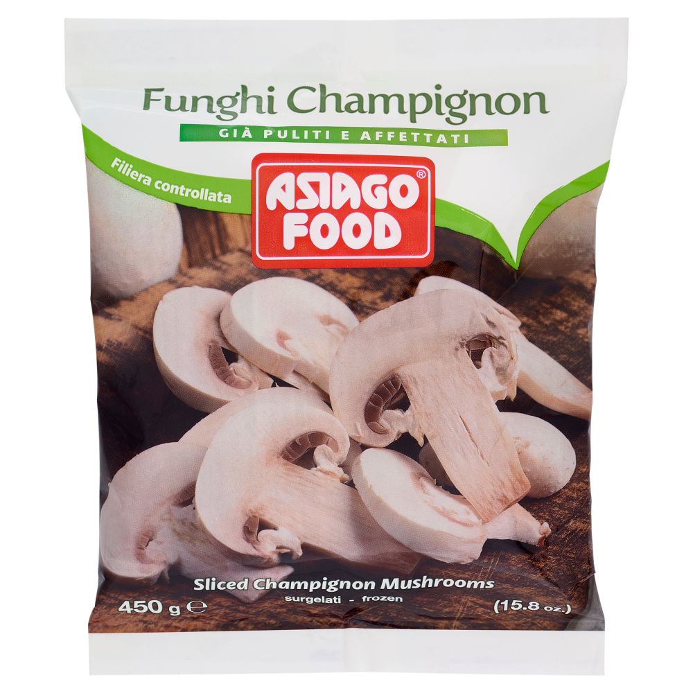 Asiago Food Funghi Champignon surgelati 450 g