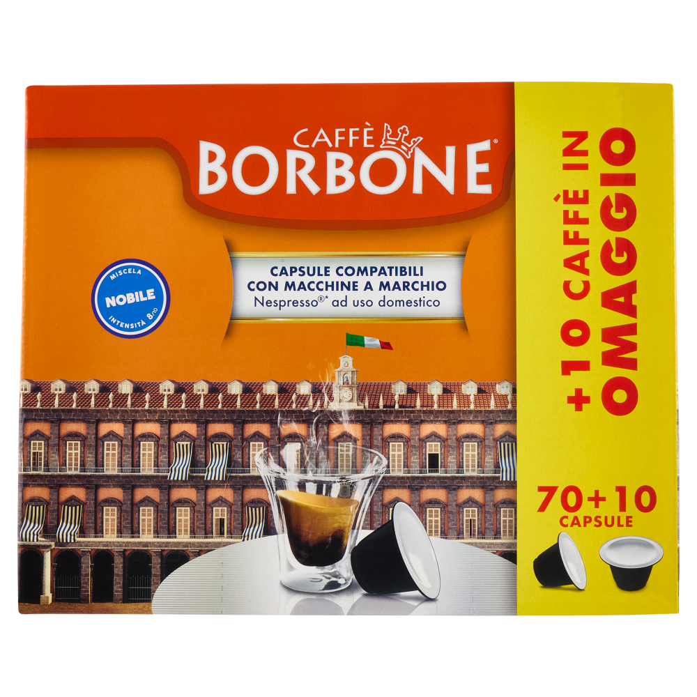 Caffè Borbone Miscela Nobile Capsule Compatibili Nespresso* ad uso domestico 80 x 5 g