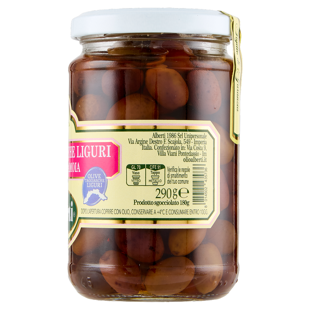 Alberti Olive Taggiasche Liguri IGP in Salamoia 290 g