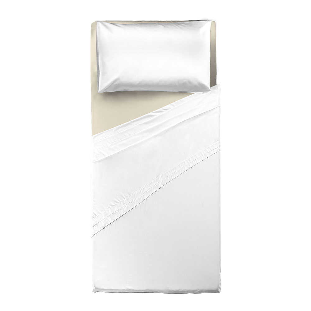 90 x 200 x 25 cm Öko Tex TETI Lenzuolo con angoli elasticizzati in 100% lino naturale bianco in confezione regalo 