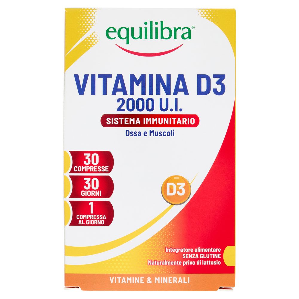 Equilibra Vitamina D3 2000 U.I. Sistema Immunitario 30 Compresse 2,43 g