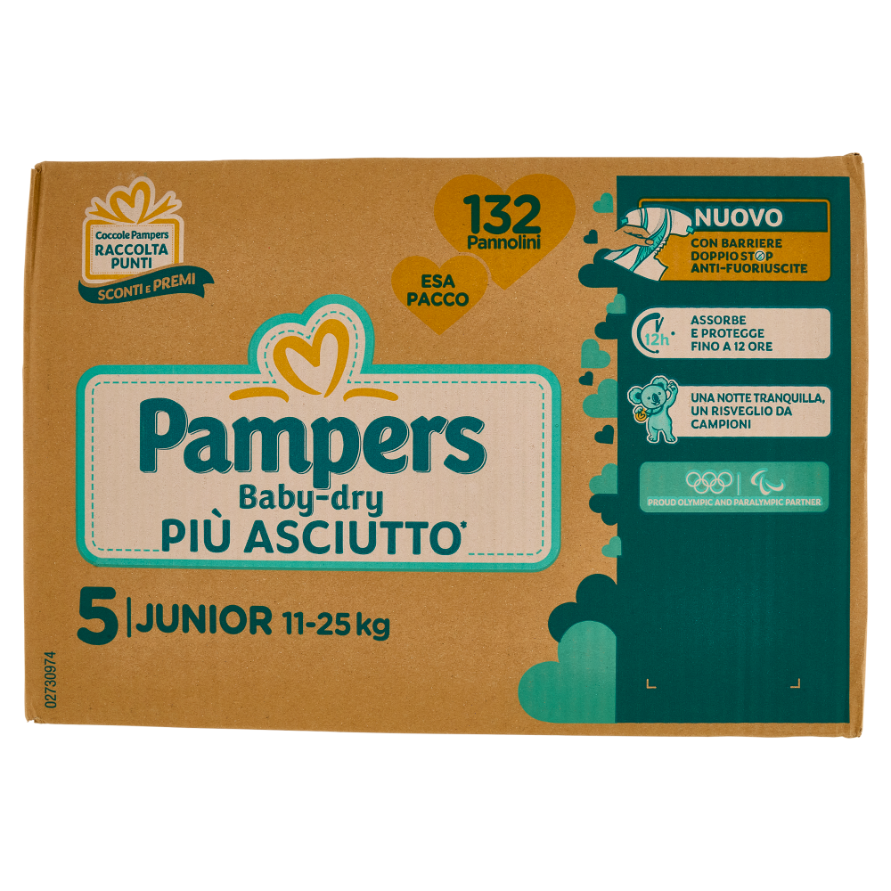 Pampers Baby-dry Junior 132 pz
