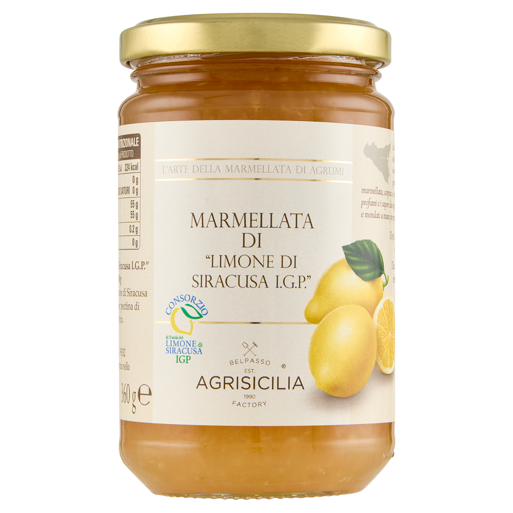 Agrisicilia Marmellata di "Limone di Siracusa I.G.P." 360 g
