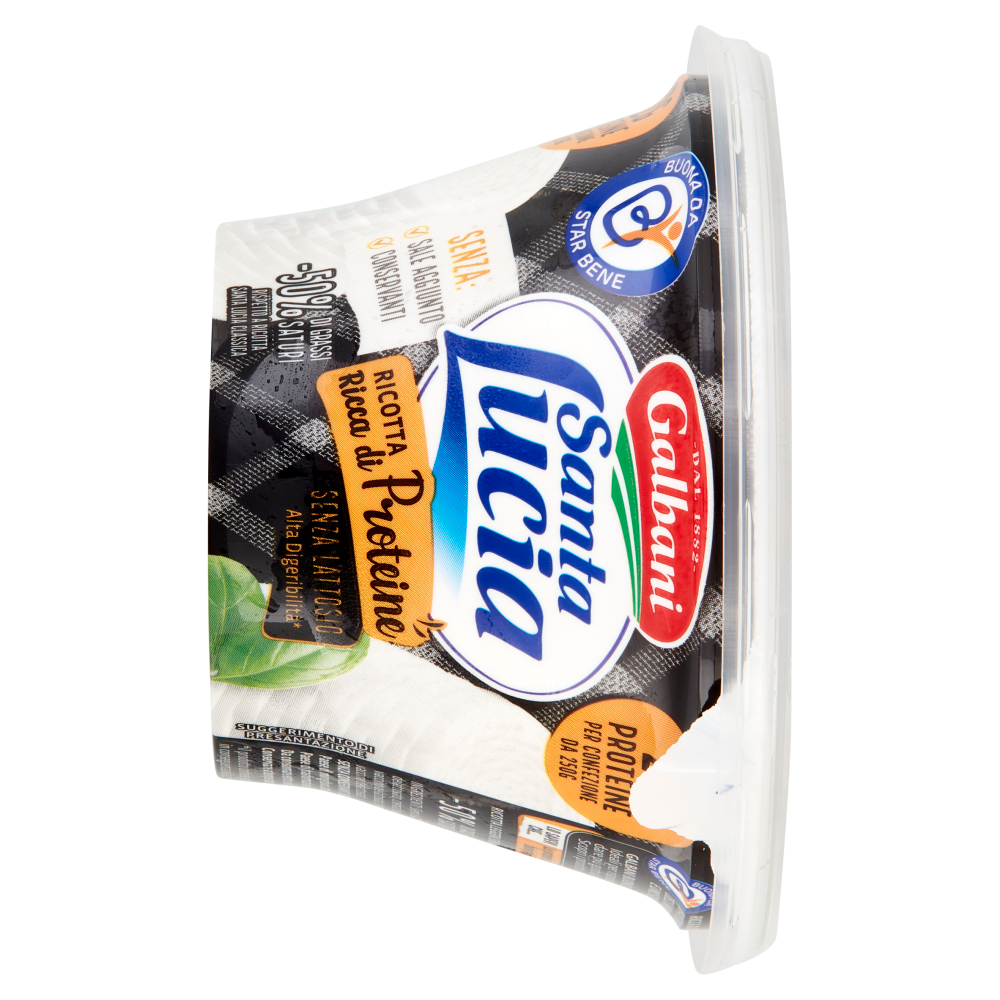 Galbani Santa Lucia Ricotta Ricca di Proteine Senza Lattosio 250 g