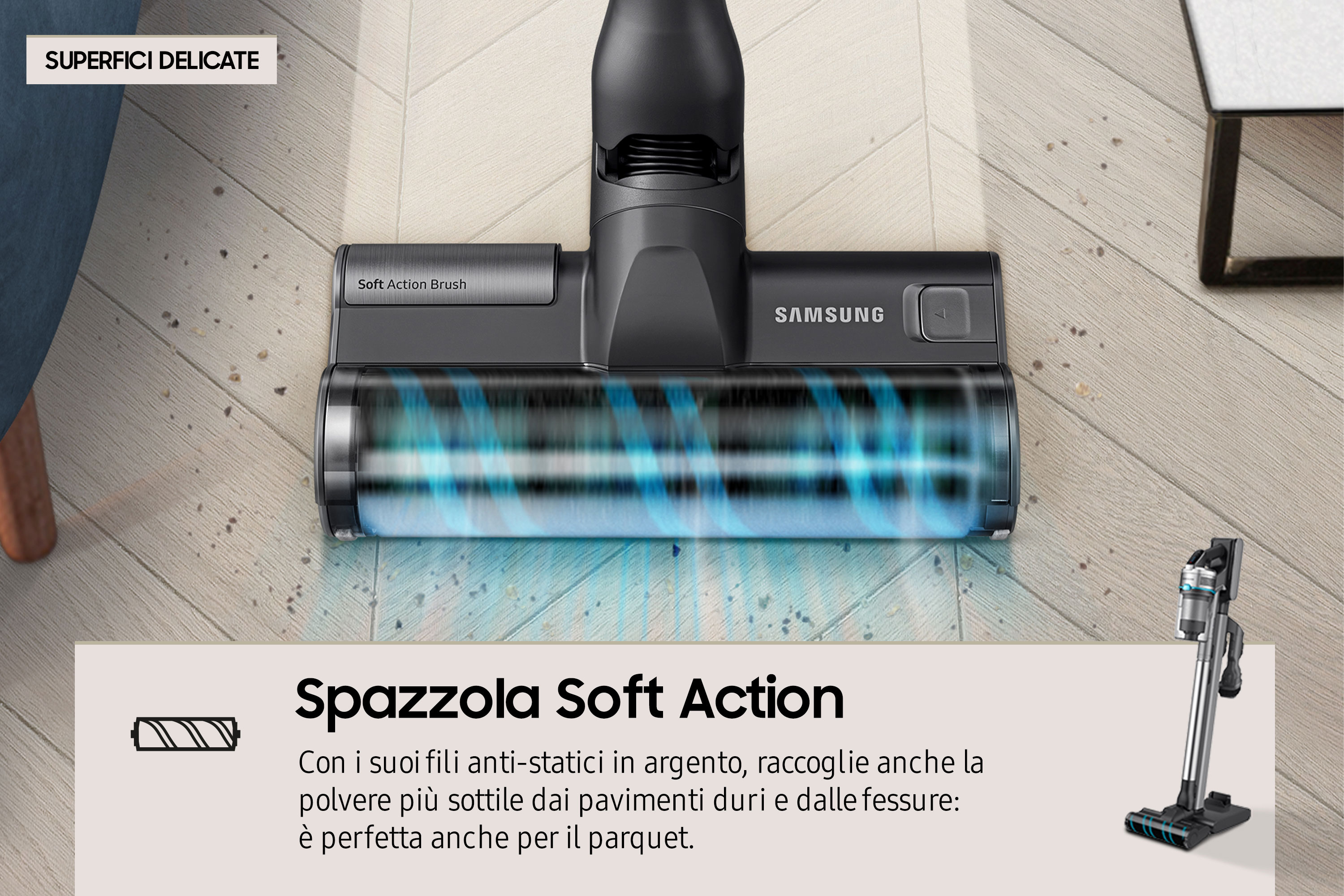Samsung Aspirapolvere senza filo Jet&trade; 90 multi 200aW VS20R9044T2