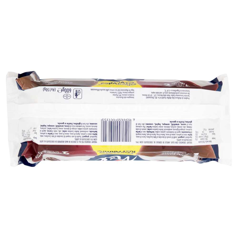 müller Mix 2 Yogurt Bianco Più Wafer al Cioccolato+2 Yogurt Bianco Più Stelle al Cioccolato 4x150g
