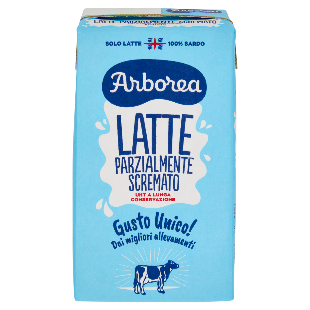 Arborea Latte Parzialmente Scremato UHT a Lunga Conservazione 1000 ml