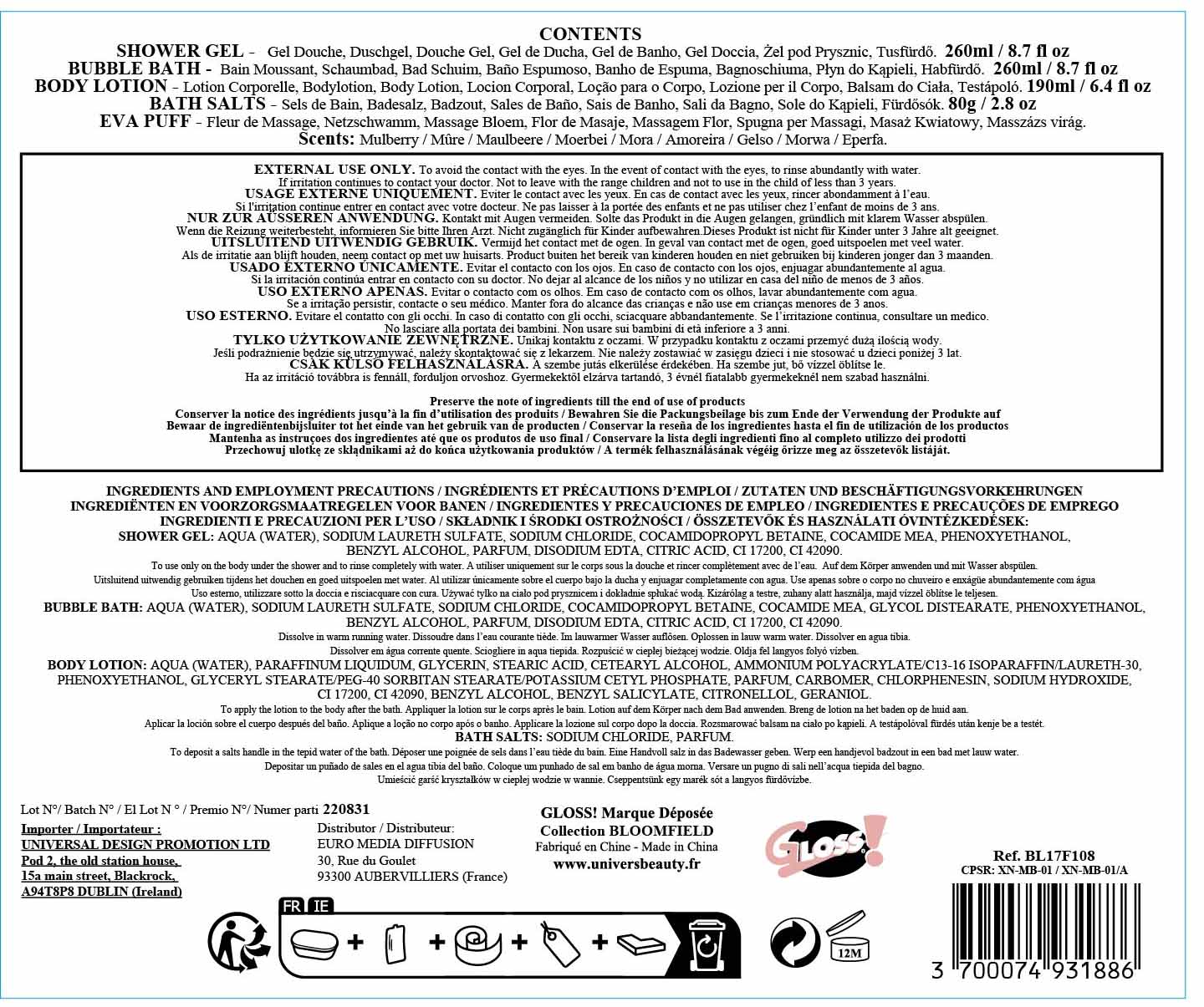 Bathtub bagno Pink Bloomfield