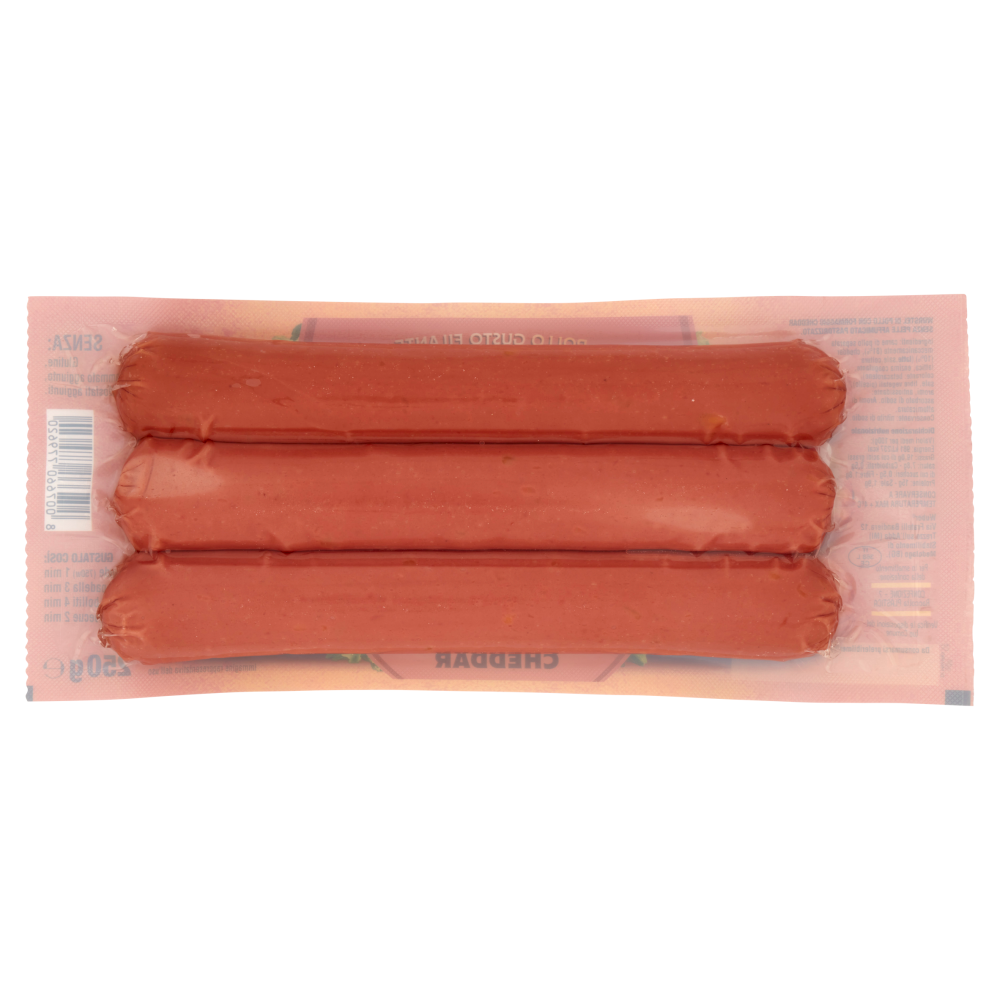 W&uuml;ber W&uuml;berone Formaggio Cheddar Pollo Gusto Filante 250 g