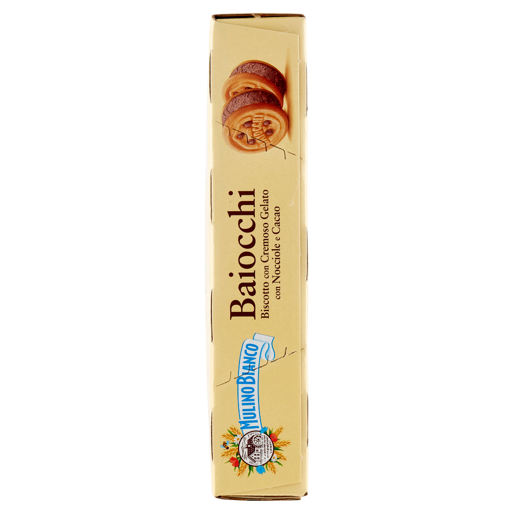 Mulino Bianco Baiocchi Biscotto con Cremoso Gelato con Nocciole e Cacao 8 x 40 g