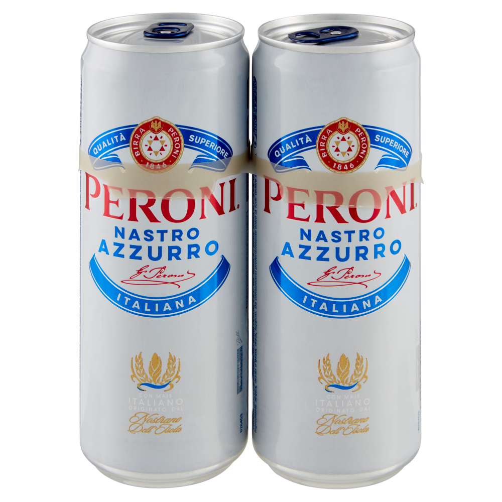 Peroni Nastro Azzurro Birra Lattina 2 x 33