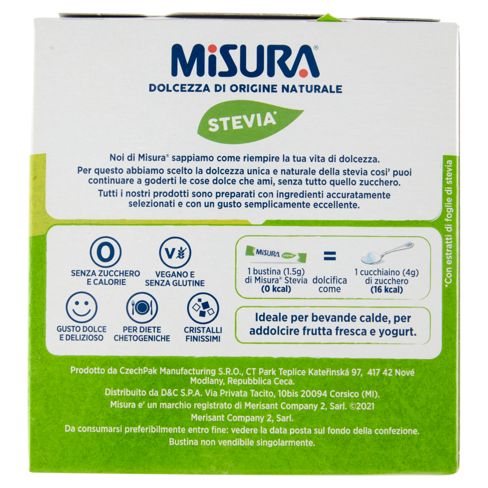 Misura Stevia* 50 bustine 50 x 1.5 g