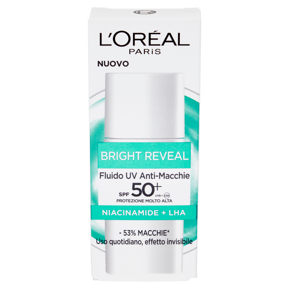 L'Oréal Paris Bright Reveal Fluido UV Anti-Macchie SPF 50+ 50 ml