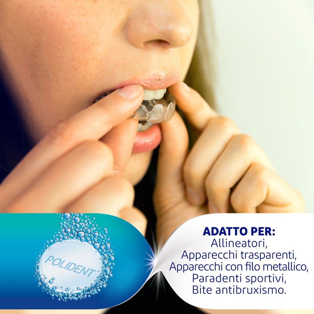 Polident Apparecchi e Bite, Pulitore Apparecchi, Allineatori, Bite 30 compresse