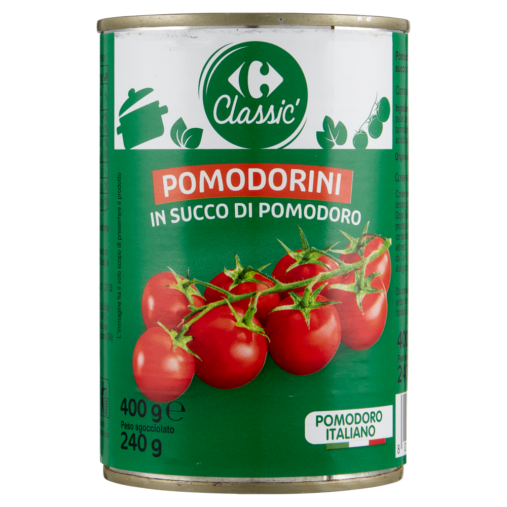 Carrefour Classic Pomodorini in Succo di Pomodoro 400 g