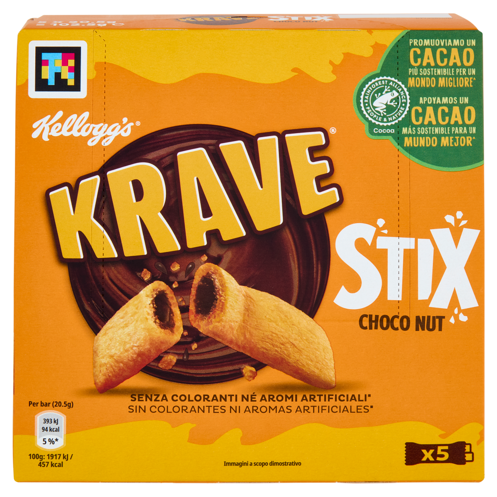 Kellogg's Krave Stix Choco Nut 5 x 20,5 g Carrefour