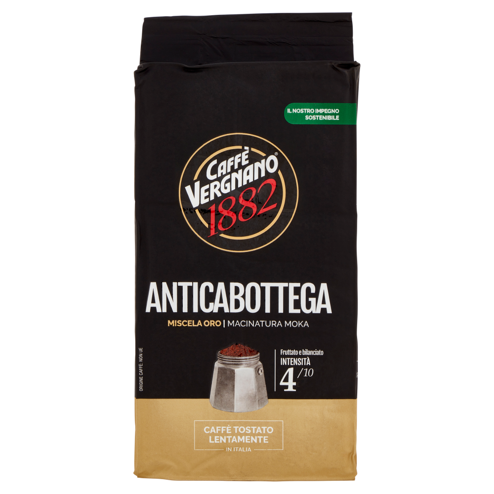 Caff&egrave; Vergnano 1882 Anticabottega Miscela Oro Macinatura Moka 250 g