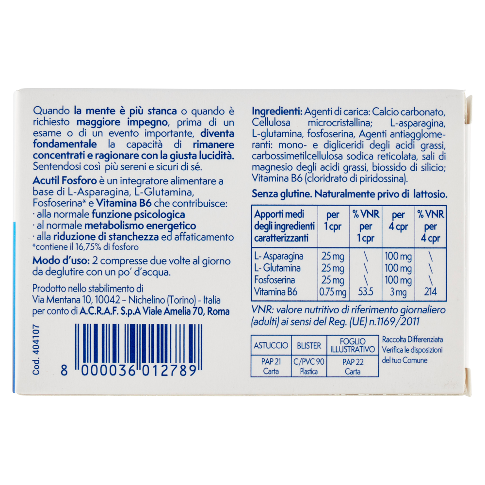 Acutil Fosforo Advance Compresse 50 x 250 mg