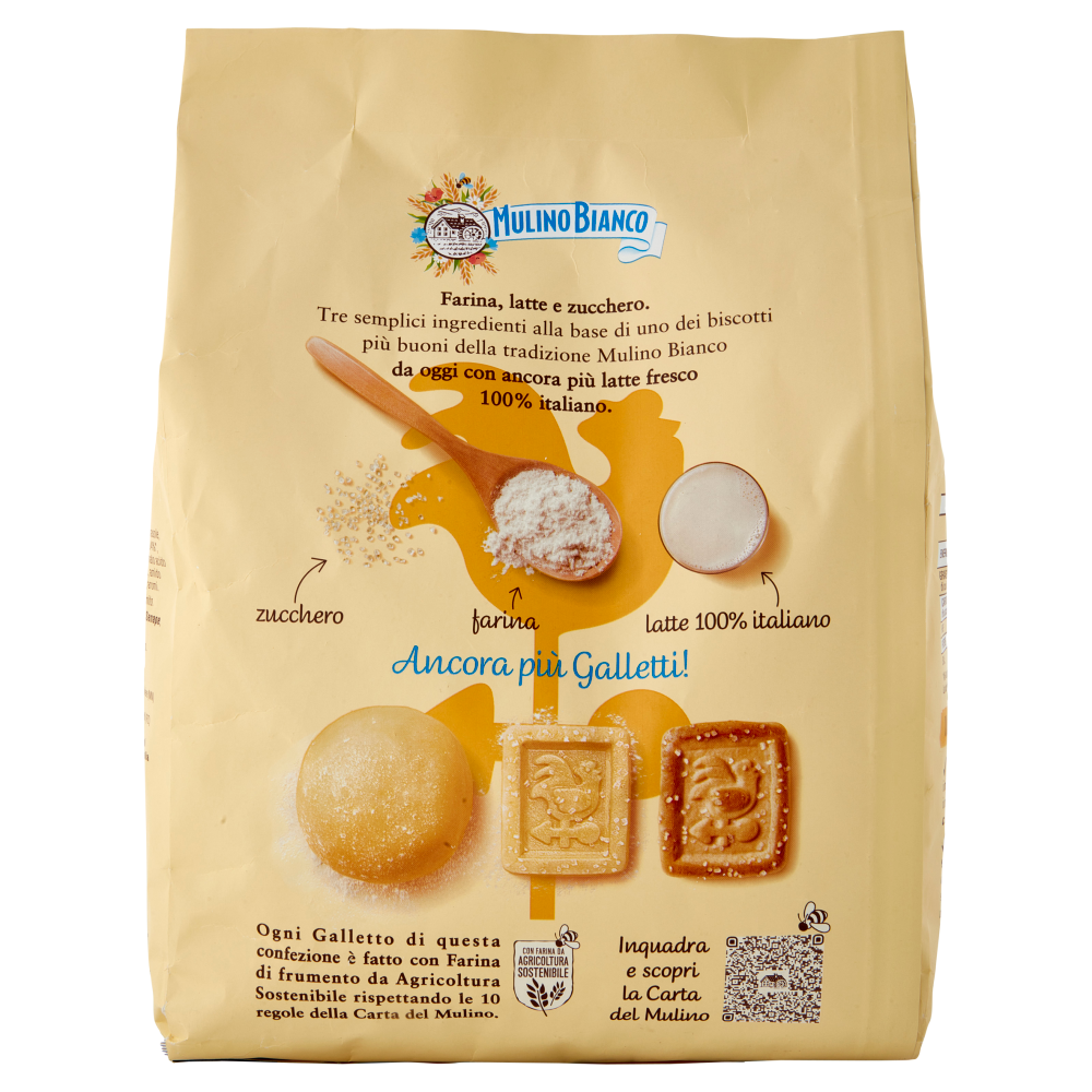 Mulino Bianco Galletti Biscotti con Latte Fresco 100% Italiano 800g