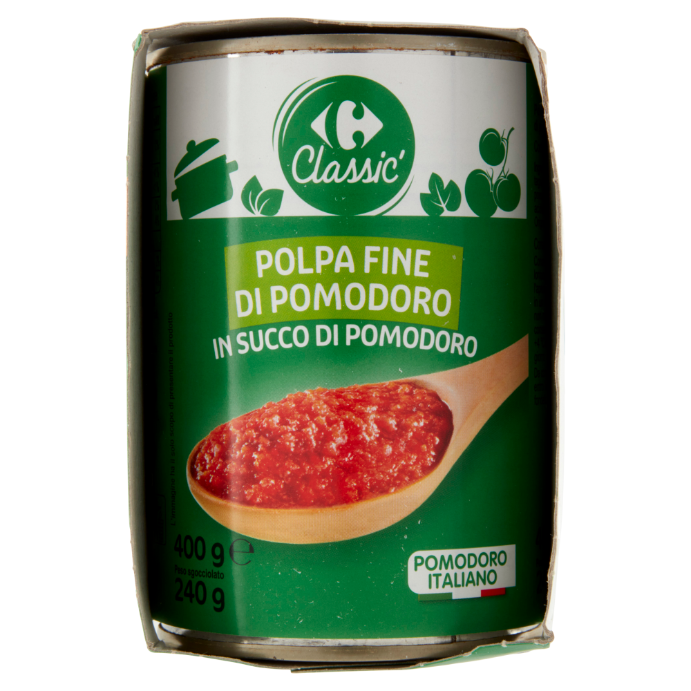 Carrefour Classic Polpa Fine di Pomodoro in Succo di Pomodoro 3 x 400 g