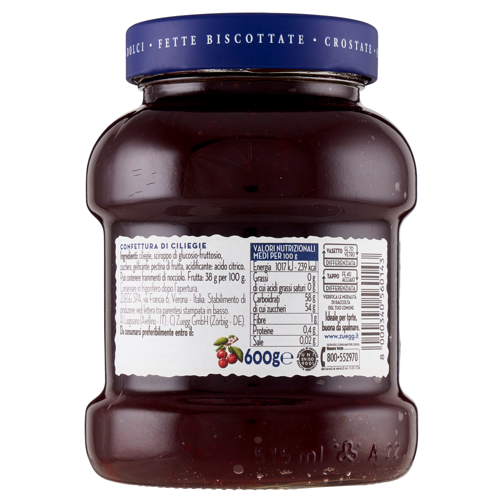 Zuegg La Pasticcera Ciliegie 600 g