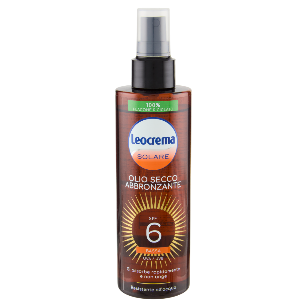 Leocrema Solare Olio Secco Abbronzante SPF 6 Bassa 200 ml