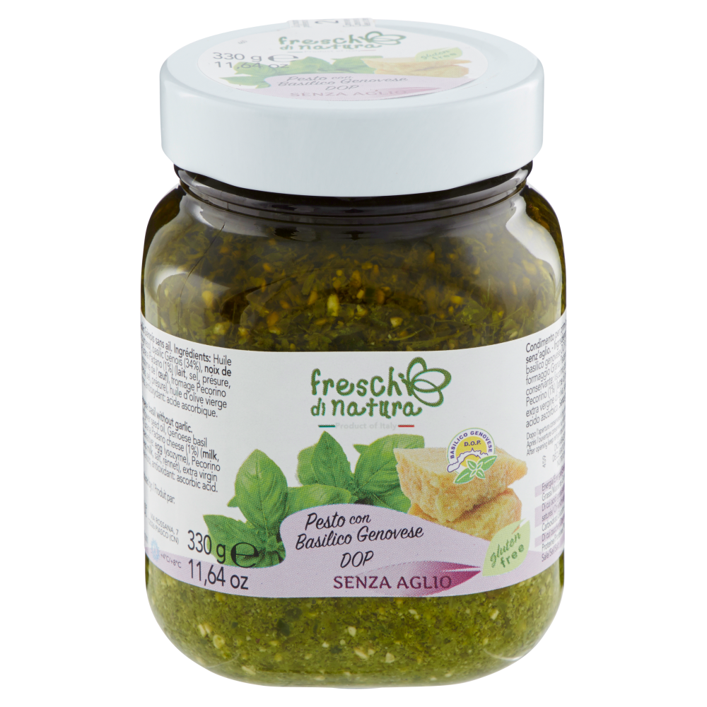 freschi di natura Pesto con Basilico Genovese DOP Senza Aglio 330 g