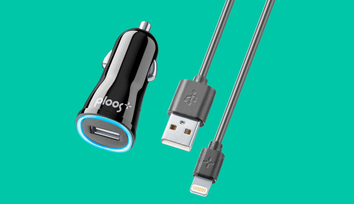 PLOOS - USB CAR KIT ADAPTER 1A - Lightning