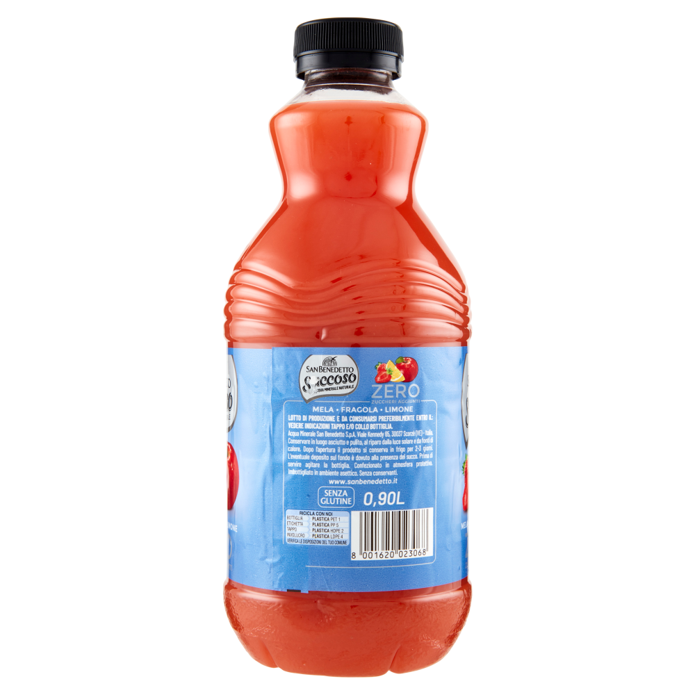 San Benedetto Succoso Zero Mela Fragola Limone PET 0,90 L