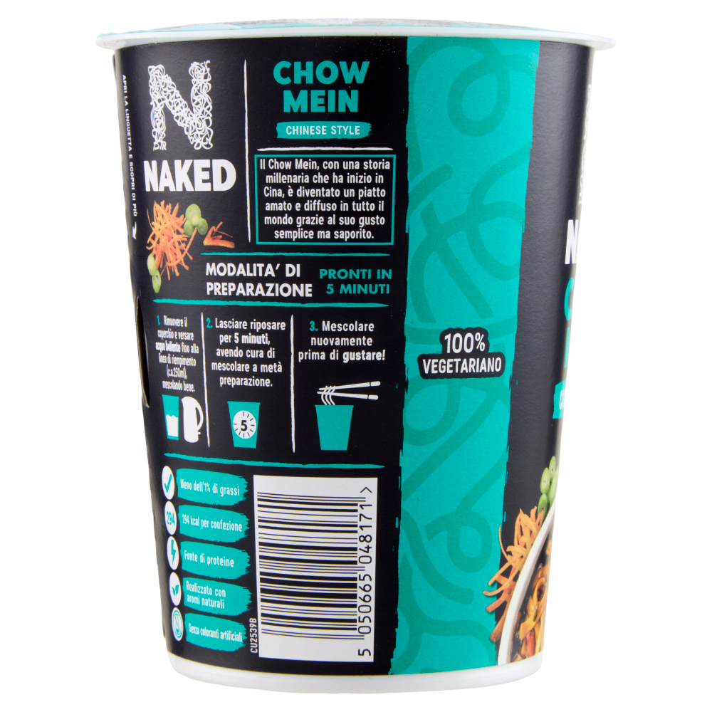 Naked Chinese Style Chow Mein Noodles 78 g