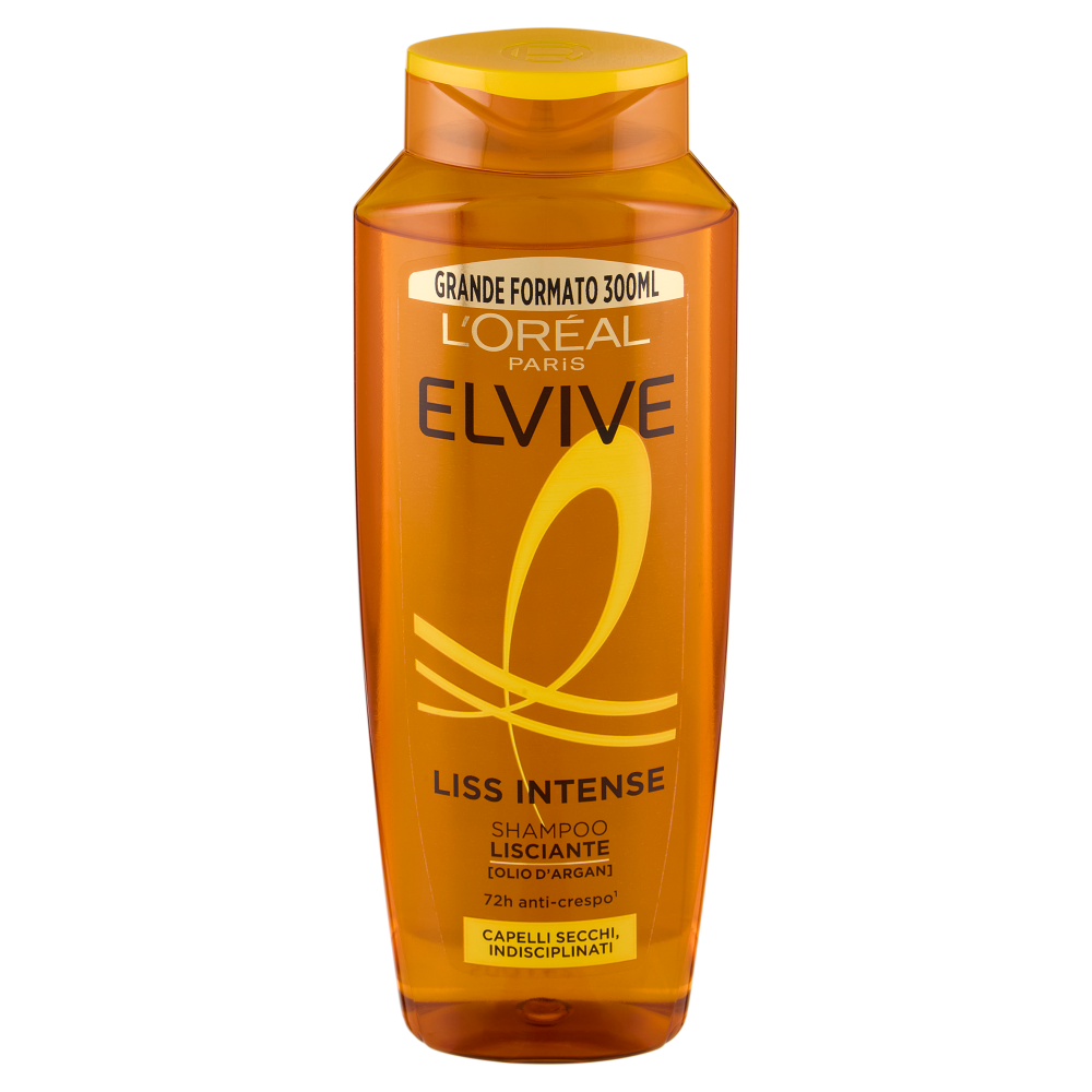 Elvive Liss Intense Shampoo Lisciante, per Capelli Secchi, Indisciplinati, 300 ml