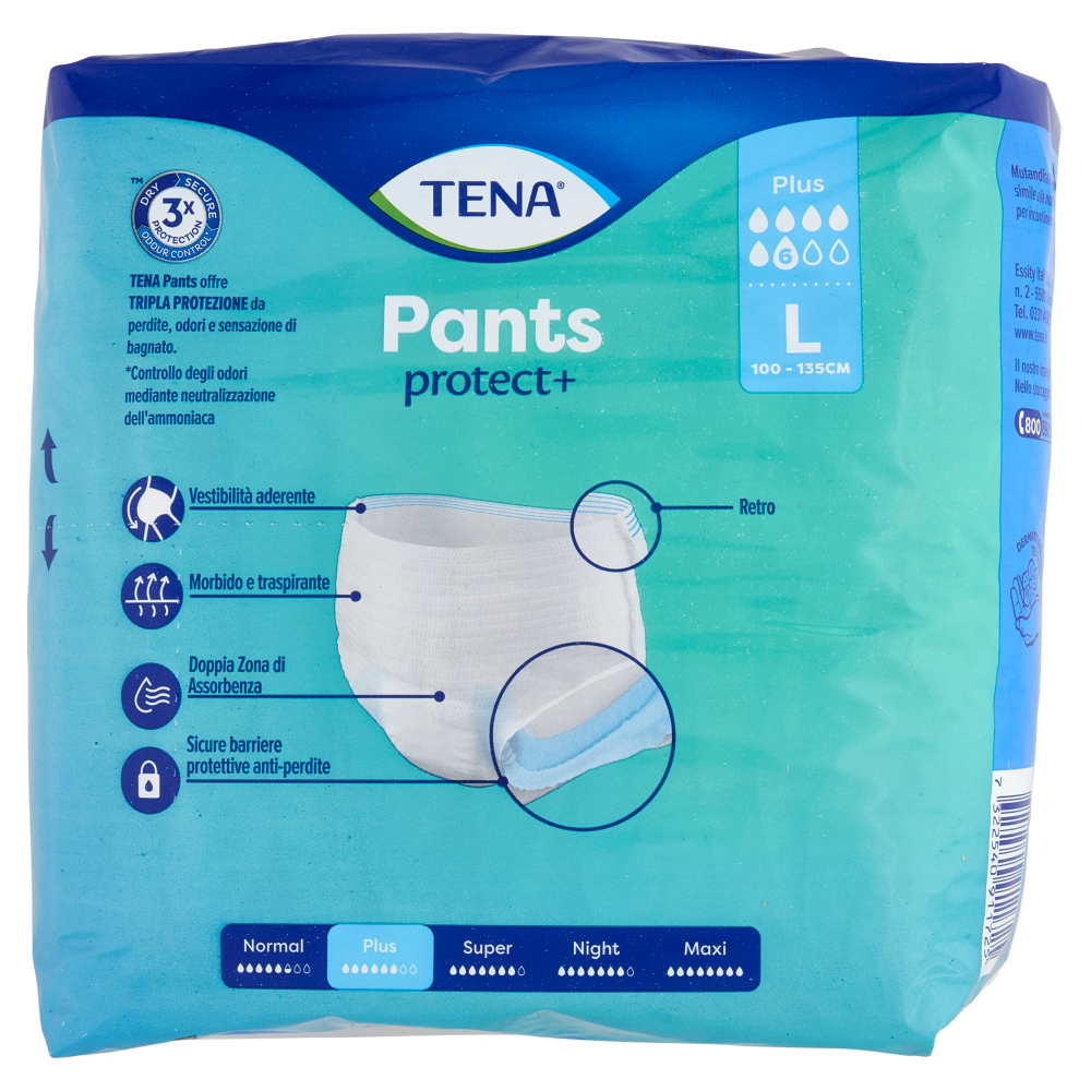 Tena Pants protect+ Plus L 8 pz