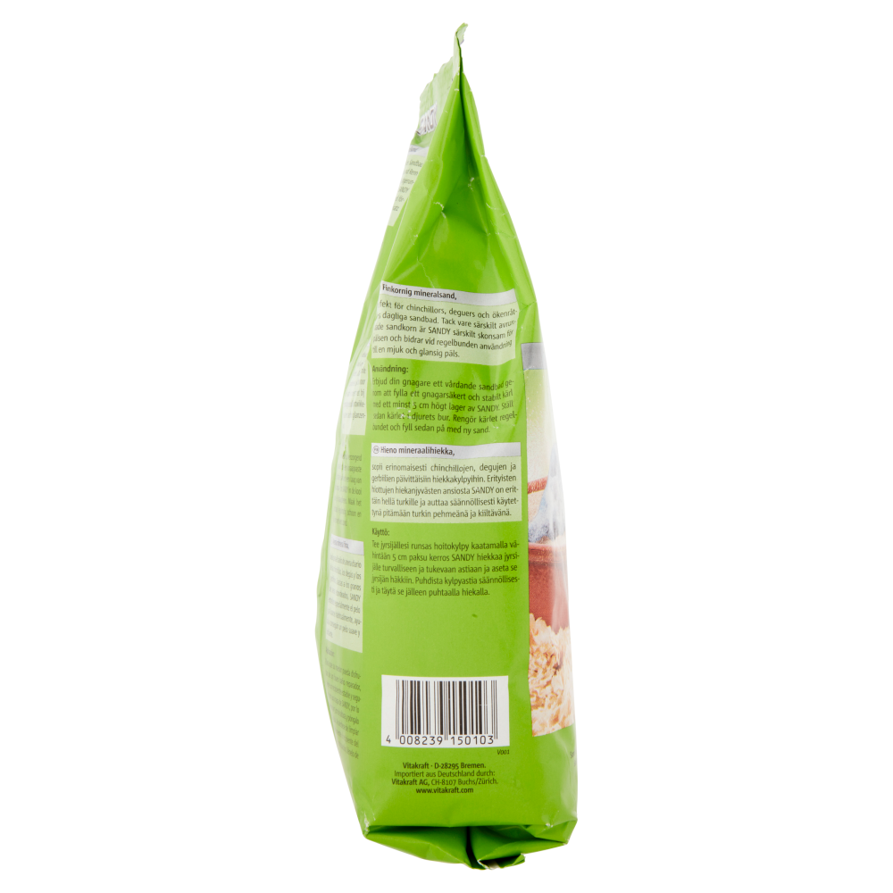 Vitakraft Sandy Sabbia minerale finissima per il bagno di sabbia e per scavare 1 kg