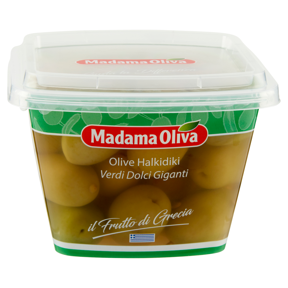 Madama Oliva il Frutto di Grecia Olive Halkidiki Verdi Dolci Giganti 480 g