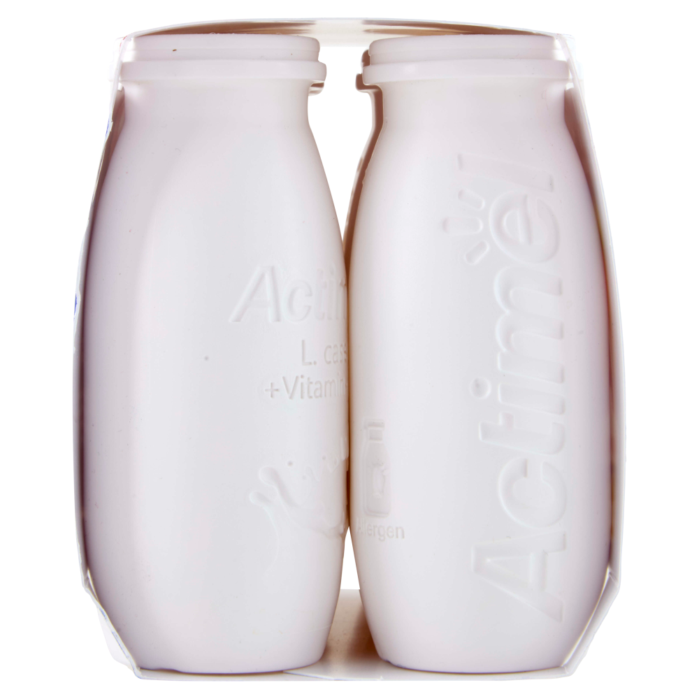 ACTIMEL Tripla Azione, Yogurt da Bere con Vit D e C e Magnesio, gusto Fragola&Melograno,6x100g