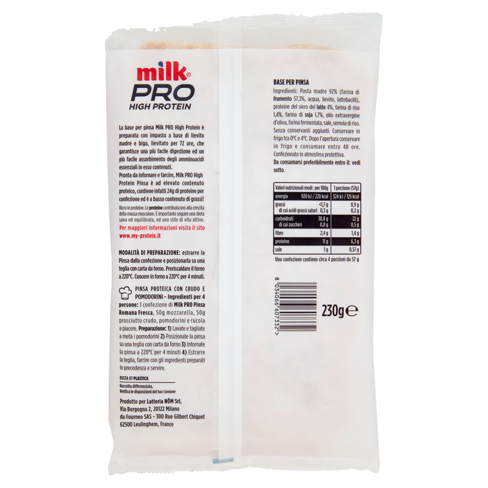 Milk Pro High Protein 24g Pinsa Romana Fresca 230 g