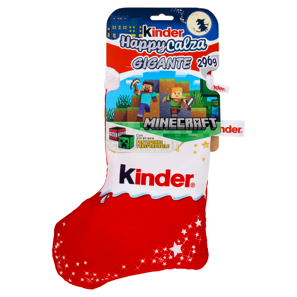 Kinder HappyCalza Gigante Minecraft 9 pezzi 296 g