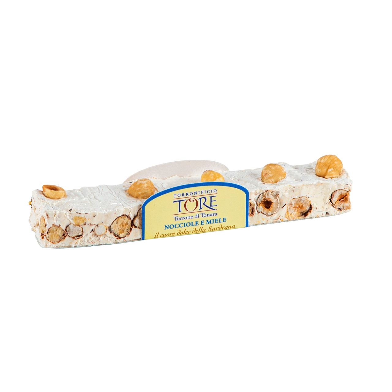 Torrone alle Nocciole 80g decorato a vista