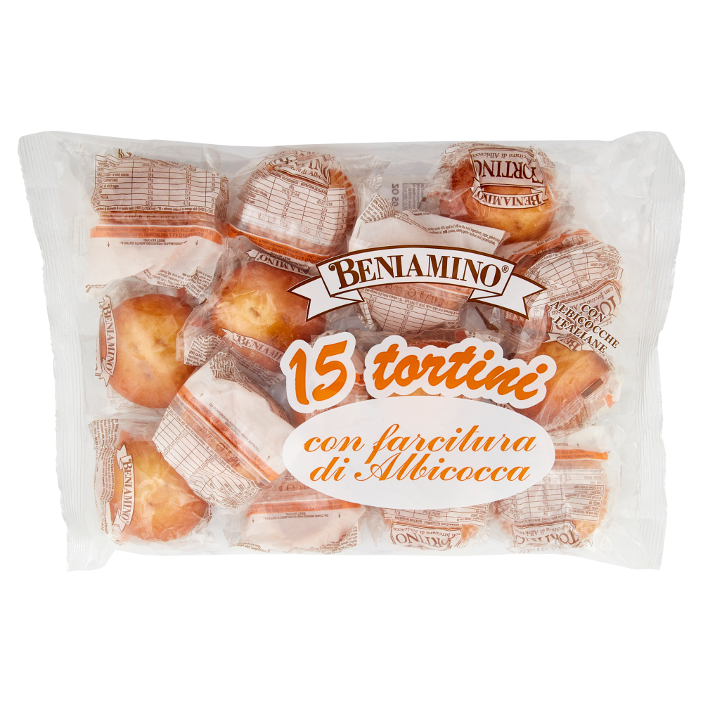 Beniamino tortini con farcitura di Albicocca 15 x 41,7 g