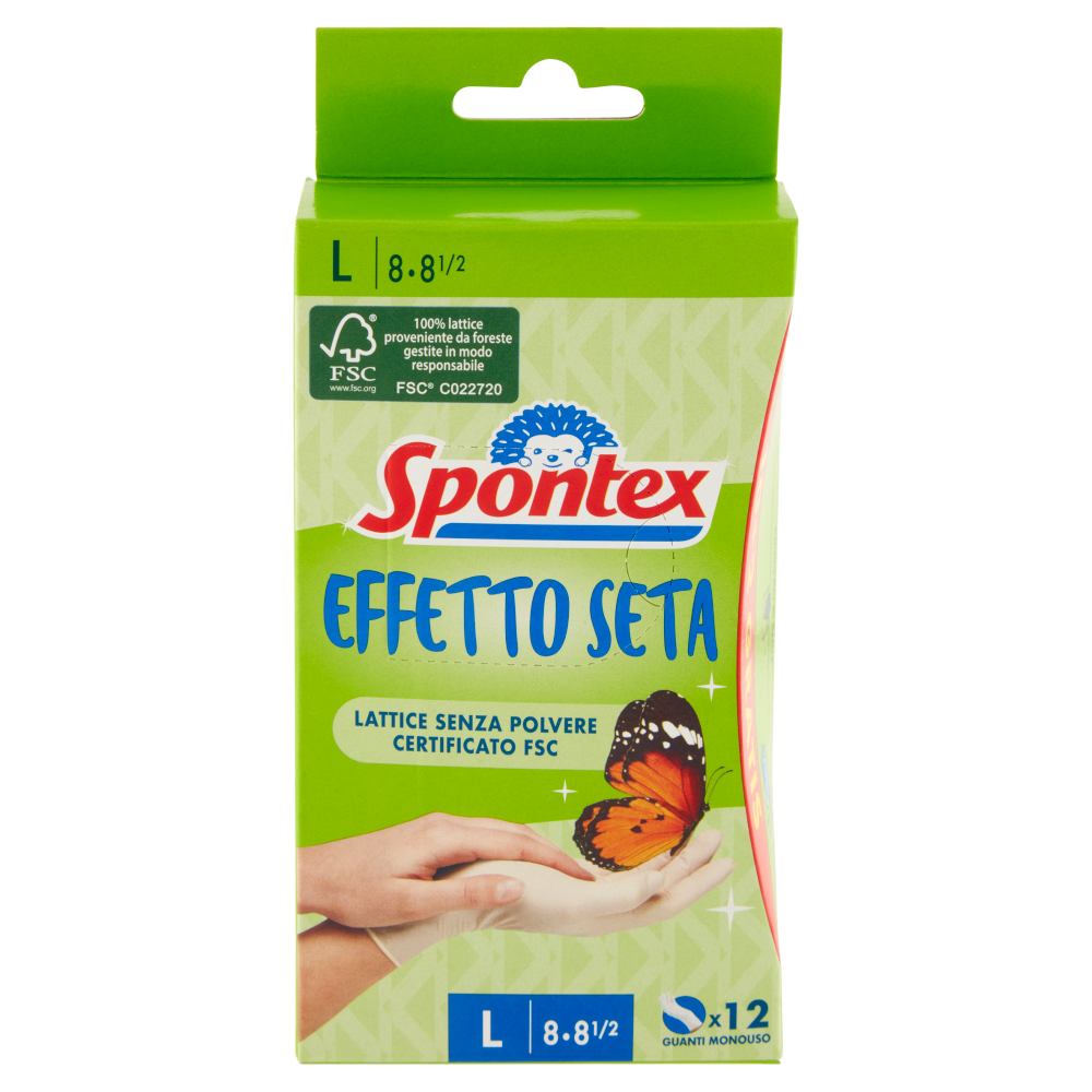 Spontex Guanti Usa&Getta Effetto Seta x12 tg L