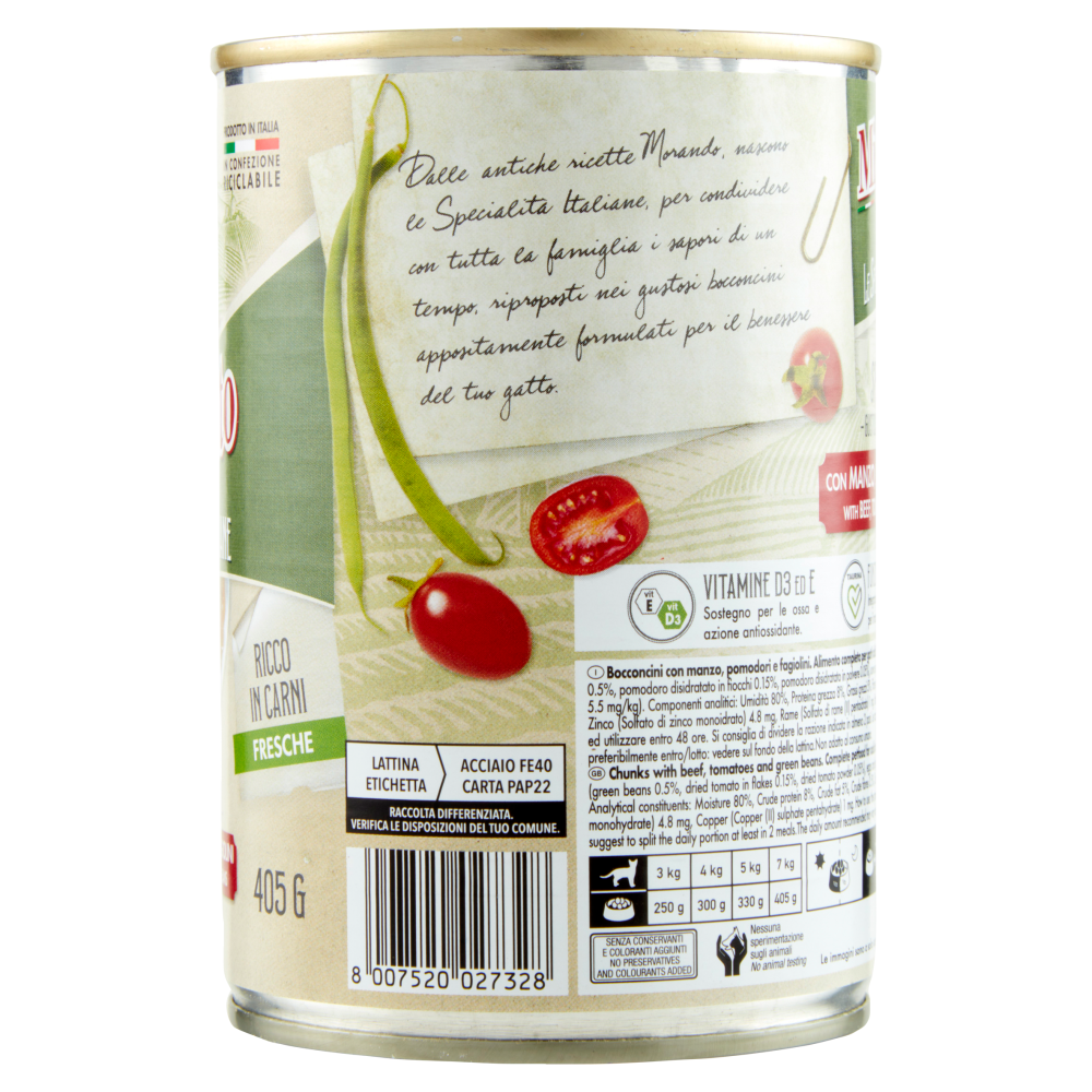 Migliorgatto Le Specialità Italiane Spezzatino con Manzo, Pomodori e Fagiolini 405 G