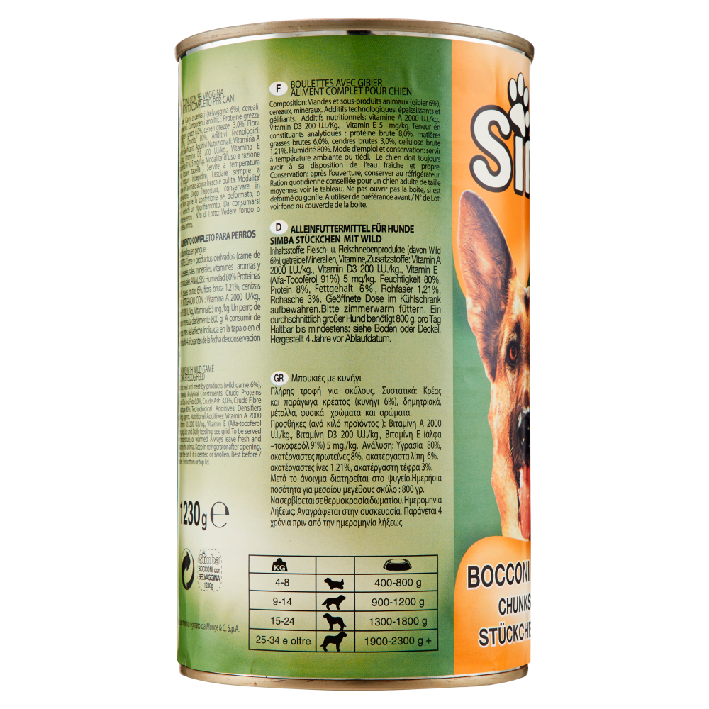 Simba Bocconi con Selvaggina 1230 g