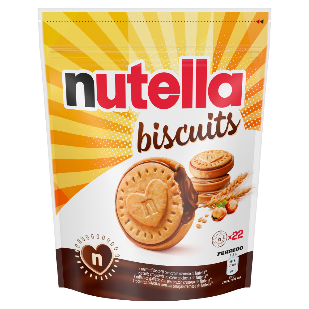 nutella biscuits 22 pezzi 304 g