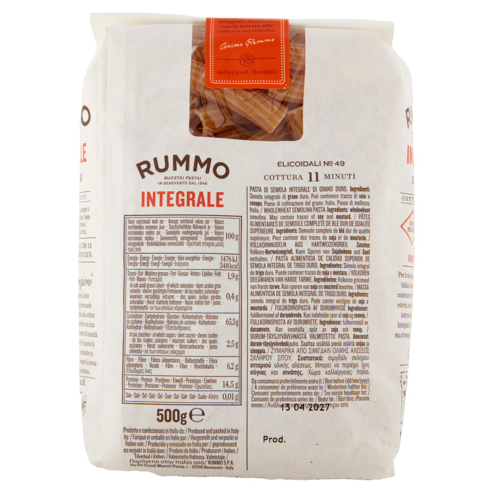 Rummo Integrale Elicoidali N° 49 500 g