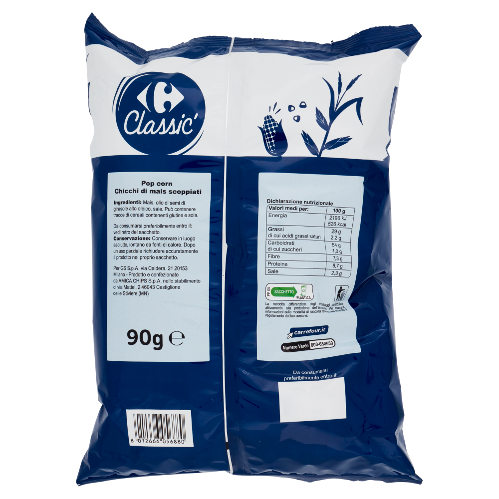 Carrefour Classic Pop Corn 90 g